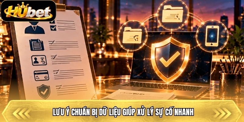 Lưu ý chuẩn bị dữ liệu giúp xử lý sự cố nhanh