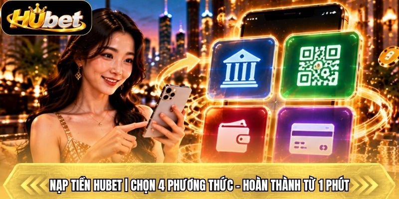 Nạp Tiền Hubet | Chọn 4 Phương Thức - Hoàn Thành Từ 1 Phút