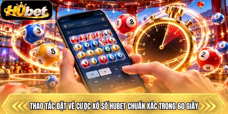 Thao tác đặt vé cược xổ số Hubet chuẩn xác trong 60 giây
